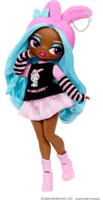 Imagen del producto de Muñeca articulada L.O.L. Surprise! O.M.G. Hello Kitty and Friends, modelo Melody, 24 cm, figura coleccionable de My Melody