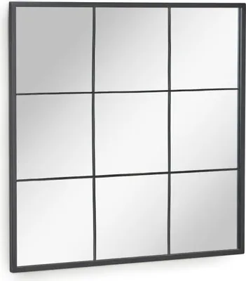 Produktbild von Wandspiegel Ulrica 80 x 80,5 x 2 cm Stahl Schwarz Wohnaccessoire Dekoartikel Neu
