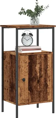 Obrázok produktu pre vidaXL Nočný stolík vzhľad starého dreva 41x31x80 cm materiál na báze dreva