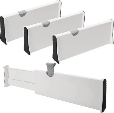 Produktbild von Famanu Ladeverteilersystem 4er Set – Ausziehbare Organizer für Küche, Schlafzimmer, Bad und Büro