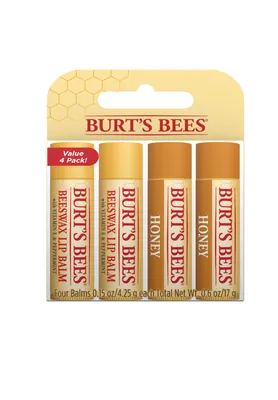 Produktbild von Honey & Beeswax 4er Pack Lippenbalsam Bienenwachs pflegender Lippenstift 500616