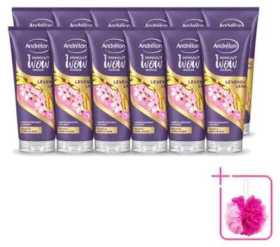 Obrázek produktu pro 12 kusů masky Andrélon WOW pro barvené a dlouhé vlasy - 180 ml - výhodná sada