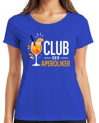 Obrázek produktu pro Klub milovníků Aperol Spritz, koktejl, letní párty, dámské tričko, modrá barva, velikost M