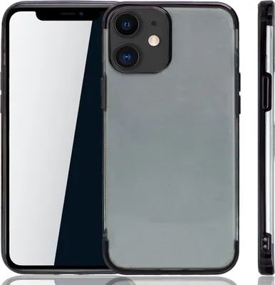 Produktbild von Handyhülle für Apple iPhone 12 mini Schwarz - Clear - TPU Silikon Case Backcover Schutzhülle in Transparent   Schwarz