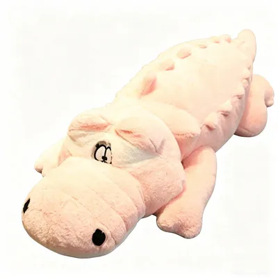 Produktbild von Plüschkrokodil 100 cm – Kuscheltier, Körperkissen, Rosa