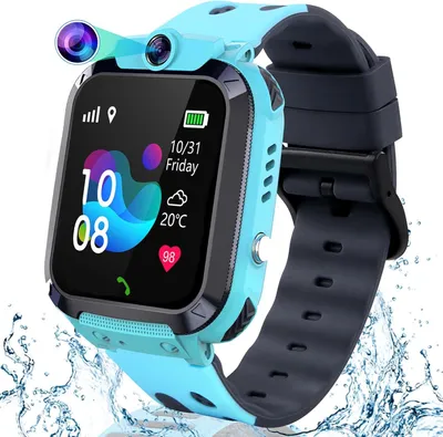 Produktbild von Puhiuyoi GPS Kinder Smartwatch mit Telefon SOS Sprachchat Kamera Spiele Alarm wasserdichte Uhr für Jungen Mädchen 4-12 Jahre Geschenk