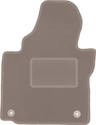 Produktbild von Fahrerfußmatte Velours beige passend für Volkswagen Touran I (2004-2010, Minivan) – mit Befestigungen – passgenau