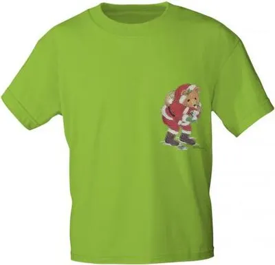 Produktbild von T-Shirt mit Print - Bär - Weihnachten - 12484 - versch. Farben zur Wahl - Gr. S-2XL Color - grün Größe - L