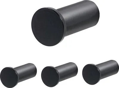 Produktbild von Famanu Wandhaken Edelstahl SUS304 - Schwarz, 4 Stück