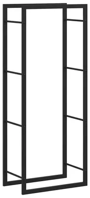 Image de Support pour bois de chauffage - Étagère pour bois de cheminée en acier - 50x28x132 cm - Autoportante - Pour intérieur et extérieur - Vert armée