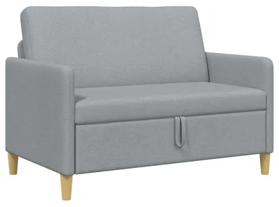 Imagen del producto de vidaXL Sofá con espacio de almacenamiento, color gris claro, 122 x 78 x 87 cm, tapizado en poliéster