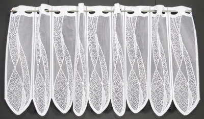 Produktbild von Gardinen Kranzusch Scheibengardine Welle 45x126,5 cm H/B ganz weiß Bistrogardine Vorhang Küche 1er Pack