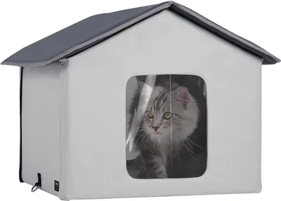 Immagine prodotto di Rifugio per gatti Casa per gatti Grotta riscaldata 48x56x44cm Grigio(M)