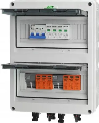 Zdjęcie produktu dla Rozdzielnica fotowoltaiczna PV 1000V DC/AC IP65 - 2 Stringi