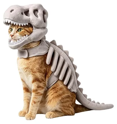 Image de Costume de dinosaure pour chat, idéal pour Halloween et les fêtes déguisées