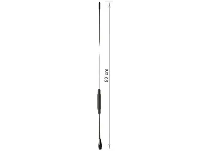 Produktbild von DeLOCK 12438, 2,5 dBi, 0.38 - 0.41 GHz, 50 Ohm, Omnidirektionale Antenne, Schwarz, 50 W
