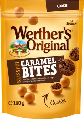 Produktbild von Werthers Original Blissful Caramel Bites Cookie knusprig süß 140g