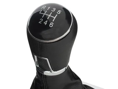 Image de VW Passat B6 06-11 Pommeau de levier de vitesses NOIR + soufflet de levier de vitesses avec cadre CHROME 6 VITESSES