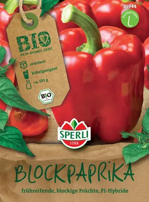 Produktbild von SPERLI  Blockpaprikasamen Bendigo F1 Capsicum annuum 8 Pflanzen