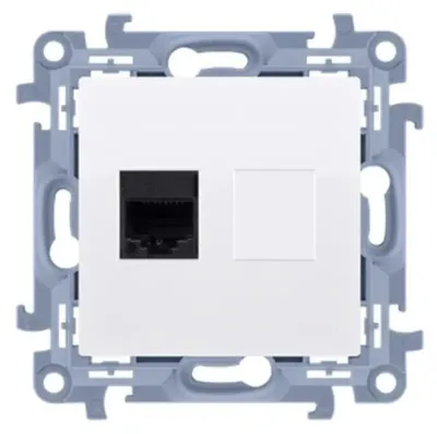 Obrázok produktu pre CB Elektro Zásuvka dátová 1xRJ45 Cat.5e tienená biela SIMON10 (simon)