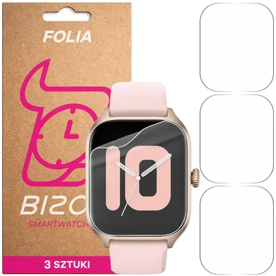 Produktbild von 3x Schutzfolie für den Bildschirm für Amazfit GTS 4, Bizon Watch HydroFlex