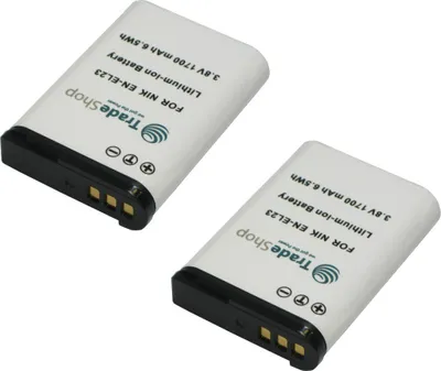 Produktbild von 2x Trade-Shop Li-Ion Akku Ersatz Batterie ersetzt Nikon EN-EL23 passend für Nikon Coolpix B700 P900 S810 S810c P610 P600 P610S P900S