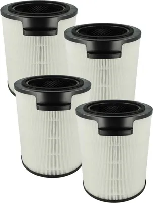 Produktbild von vhbw 4x Aktivkohlefilter Ersatz für Philips FYM86030, FYM860/30, 883486030771 für Luftreiniger - HEPA 13 Luftfilter Schwarz Weiß