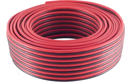 Produktbild von Lautsprecherkabel Boxenkabel Boxen Lautsprecher Hifi Audio Kabel Auto 2 x 1,5mm² - Rot/Schwarz 50m