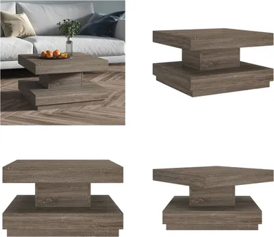 Produktbild von vidaXL Couchtisch Grau 60x60x35 cm MDF - Couchtisch - Couchtische - Beistelltisch - Sofatisch