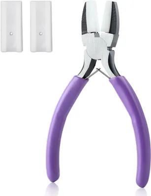 Produktbild von Flachzangen mit Nylonbacken, 14 cm, 2 Ersatzbacken, für Drahtbiegen und -formen