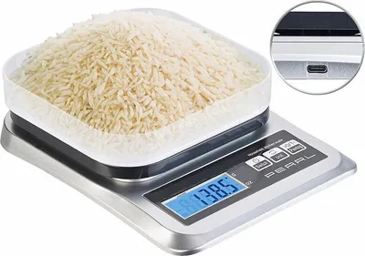 Image de Balance de cuisine rechargeable avec écran LCD