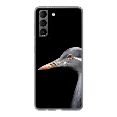 Produktbild von MuchoWow® Handyhülle Schutzhülle Hülle für Samsung Galaxy S21 Kraniche auf schwarzem Hintergrund Silikon Softcase Handy Hülle