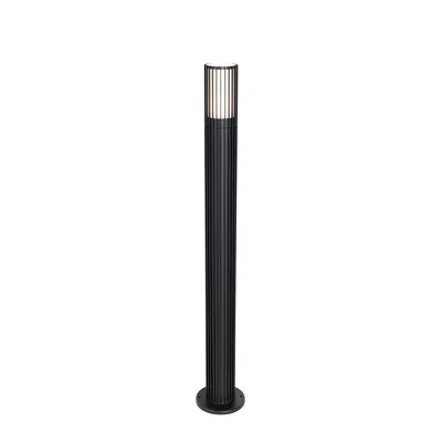Produktbild von Design Außenpollerleuchte Schwarz 80 cm IP44 Boris