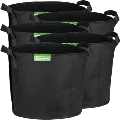 Produktbild von GardenMate 3X 60L Pflanzsack aus Vliesstoff Ø45.5cm Höhe 40cm - GREENLINE