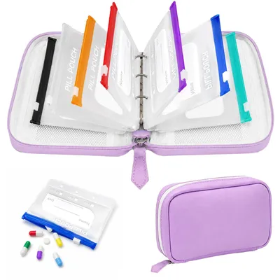 Image de Sac de rangement pour médicaments avec 14 compartiments étanches