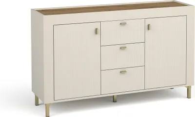 Produktbild von Kommode Mossa Mo6 Sideboard 137X86X40Cm 2 Türen 3 Schubladen Weiß