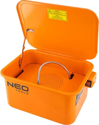 Produktbild von NEO TOOLS Waschanlage für Autoteile 13 Liter 10-812, effizientes Werkstattgerät, robustes Stahlgehäuse, 230V Stromversorgung, flexible 350mm Düse