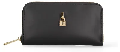 Produktbild von John Richmond Damenportemonnaie, echtes Leder, Reißverschluss, Schwarz, Gold, Italy
