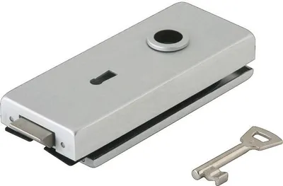 Immagine prodotto di Serratura per porte in vetro STUDIO Classic metallo chiaro anodizzato argento BB DIN sinistra/destra