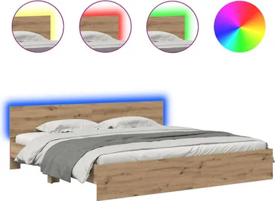 Obrázek produktu pro vidaXL Artisan dubový rám postele 180 x 200 cm materiál na bázi dřeva