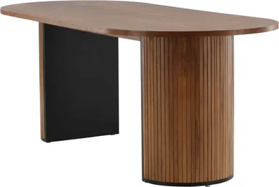 Immagine prodotto di FURNLUX Tavolo da pranzo Bianca Noce 90cm / Hauptfarbe: Braun / Dimensioni: 90 x 200 x 75 cm