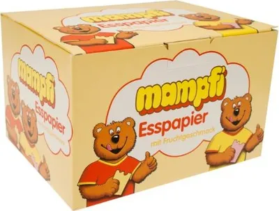 Produktbild von Mampfi Esspapier mit Fruchtgeschmack Thekendisplay 200 Blatt 290g