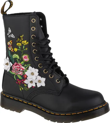 Obrázok produktu pre Dr. Martens 1490 Floral DM27453001, dámske čižmy Bovver, čierne