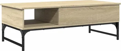 Produktbild von vidaXL Couchtisch Sonoma-Eiche 100x50x35 cm Holzwerkstoff und Metall