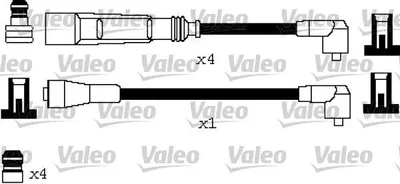 Produktbild von VALEO 346621 Zündkabelsatz Zündleitungssatz für VW GOLF II (19E, 1G1) GOLF III Variant (1H5) Caddy II Kastenwagen (9K9A) für SKODA Octavia I Combi