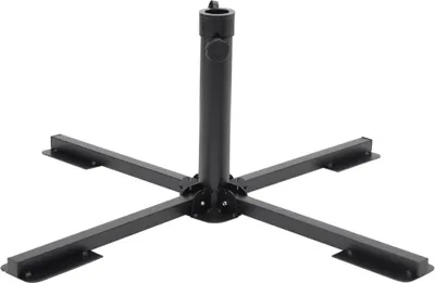 Image de Base de parasol pliable pour mât Ø38/48 mm noir brillant acier