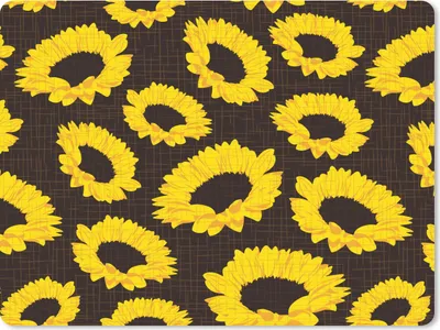 Produktbild von MuchoWow® Mauspad Mousepad Muster - Sonnenblumen - Gelb 23x19 cm - Mousepads - Maus Mat - Pad - Mausunterlage - Schreibtischunterlage - Mauspad