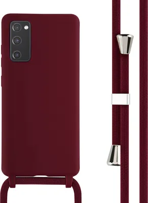 Produktbild von imoshion SilikonHülle mit Band Samsung Galaxy S20 FE - Dunkelrot