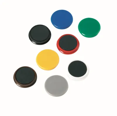 Produktbild von Alco Haftmagnet 7mm Ø 32mm gelb 10 Stück