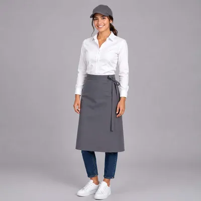 Produktbild von Bistroschürze B 100 x L 80 cm, graphit : graphit : 65% Polyester 35% Baumwolle